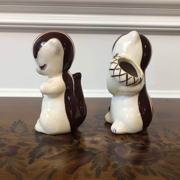 California pottery - deLee Art  ceramic chipmunk figural planter pair - Picture 3 of 9